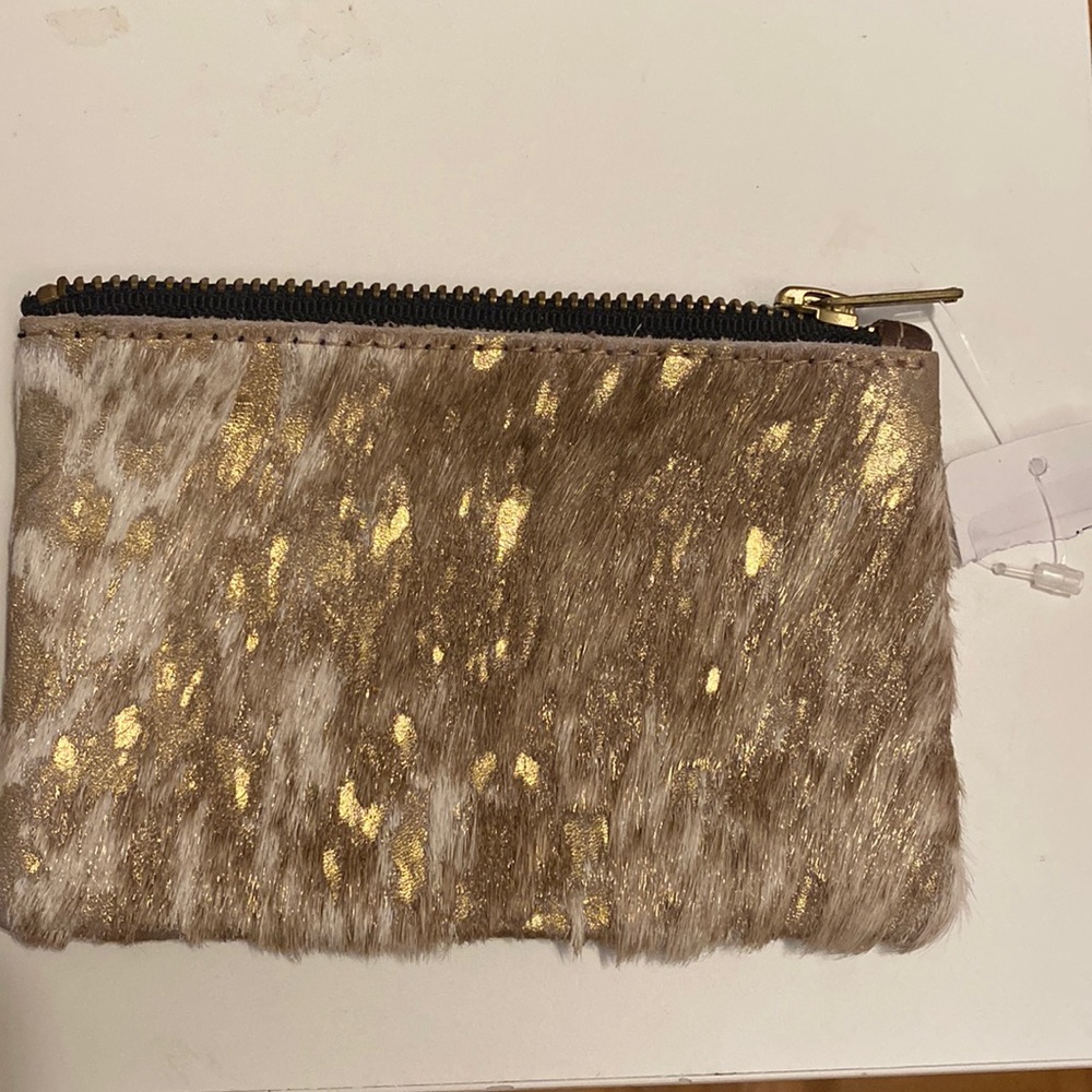 Real gold leather wallet